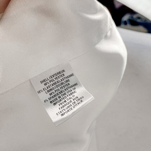 Milly Ivory White Bridal Cocktail Strapless Cascading Ruffle Front Midi Dress 12 - Picture 9 of 9